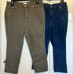 Women’s Denim & Co and Encore Cropped Jeans Bundle 18W